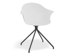 LEVEL Pebble Armchair White With Shell Seat - Sled Base With White Legs -Level Furniture Outlet Store WhiteSeat NonSwivelBaseBlack MAIN 7c163f0e fcfa 44a1 9d88 404419a9faa4