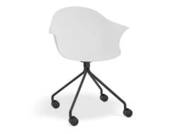 LEVEL Pebble Armchair White With Shell Seat - Pyramid Fixed Base -Level Furniture Outlet Store WhiteSeat NonSwivelCastorBaseBlack MAIN 85a4bce8 bd58 4773 a0e1 11157ea1c79f
