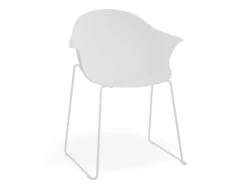 LEVEL Pebble Armchair White With Shell Seat - 4 Post Base With White Legs 15 LEVEL Pebble Armchair White With Shell Seat - 4 Post Base With White Legs -Level Furniture Outlet Store WhiteSeat RailBaseWhite MAIN