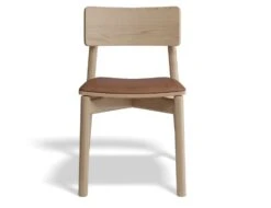LEVEL Andi Chair - Natural With Pad - Light Grey Fabric Seat Pad -Level Furniture Outlet Store andi chair pad ash tanpu front c98451ef 8176 4eb8 8673 836c25949df8