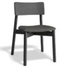 LEVEL Andi Chair - Black Ash With Pad - Charcoal Fabric Seat Pad