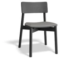 LEVEL Andi Chair - Black Ash With Pad - Charcoal Fabric Seat Pad -Level Furniture Outlet Store andi chair pad black lightgreyfabric 27194673 252f 4a4d 9449 8917c2c86a86