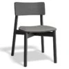 LEVEL Andi Chair - Black Ash With Pad - Light Grey Fabric Seat Pad
