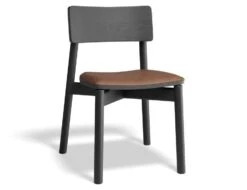LEVEL Andi Chair - Black Ash With Pad - Light Grey Fabric Seat Pad -Level Furniture Outlet Store andi chair pad black tanpu 25c93723 3ef3 4d45 8d0e e3e53128b96e