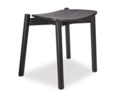 LEVEL Andi Low Stool - Black Ash With Pad 45cm -Level Furniture Outlet Store andi low stool padded blackpng 31f4d274 1b99 4421 80c9 df504885bc0a
