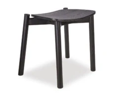 LEVEL Andi Low Stool - Black Ash With Pad 45cm