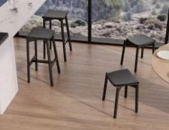 LEVEL Andi Low Stool - Black Ash - 45cm -Level Furniture Outlet Store andi range backless black cushion 919a26ba 455c 43c3 81b3 d640ef51fea7