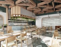 LEVEL Andi Chair - Natural With Pad - Light Grey Fabric Seat Pad -Level Furniture Outlet Store andi range pad white lifestyle2 5840d169 c9de 4407 ba51 d37f01f565db