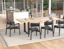 LEVEL Andi Chair - Black Ash With Pad - Vintage Tan Vegan Leather Seat Pad -Level Furniture Outlet Store andi Chairs Black Pads 3 cfdde829 b0ba 430f 9856 eb72dc45b808