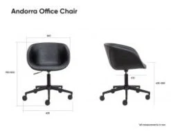 LEVEL Andorra Office Chair Vintage Grey Seat -Level Furniture Outlet Store andorra office chair dimensions2 703ad3f6 f71d 4950 ab00 8c3e4a00cbc0