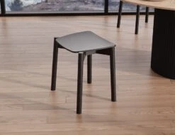 LEVEL Andi Low Stool - Black Ash With Pad 45cm -Level Furniture Outlet Store back andi low stool all black 9d33c20f f1cb 4b95 adb0 d5ed89aadfae