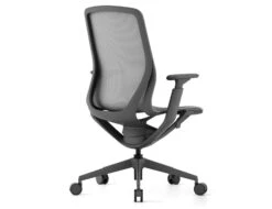 LEVEL Gravity Ergonomic Office Chair - Charcoal Frame - Charcoal Mesh -Level Furniture Outlet Store back angle office chair