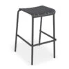 LEVEL Roku Outdoor Backless Bar Stool In Matt Charcoal