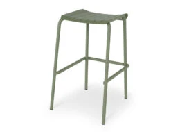LEVEL Roku Outdoor Backless Bar Stool In Matt Eucalyptus Green 13 LEVEL Roku Outdoor Backless Bar Stool In Matt Eucalyptus Green -Level Furniture Outlet Store backless stool green BACK BIG