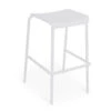 LEVEL Roku Outdoor Backless Bar Stool In Matt White