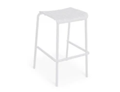 LEVEL Roku Outdoor Backless Bar Stool In Matt White