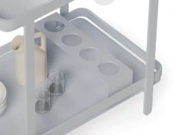 LEVEL Imola Outdoor Bar Cart - Matt Silver Grey 19 LEVEL Imola Outdoor Bar Cart - Matt Silver Grey - Image 19