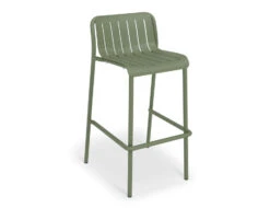 LEVEL Roku Outdoor Bar Stool In Matt Eucalyptus Green