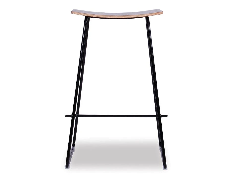 LEVEL Hudson Stool - Black - Natural 2 LEVEL Hudson Stool - Black - Natural - Image 2