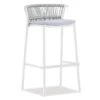 LEVEL Minori Stool - White - Light Grey Cushion