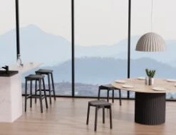 LEVEL Andi Low Stool - Black Ash - 45cm -Level Furniture Outlet Store big shot all black cushion c92197e2 deaf 4357 bbcf ec6a720e0263