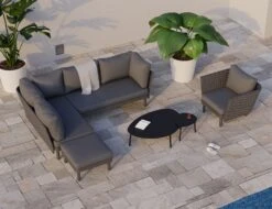 LEVEL Cetara Coffee Table - Black - Large -Level Furniture Outlet Store black cetara combo high angle