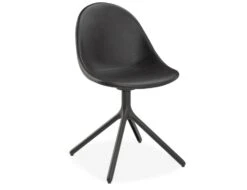 LEVEL Pebble Chair Black Upholstered Vintage Seat - 4 Post Base - Black -Level Furniture Outlet Store black leather swivel pebble MAIN 6fbfd29a 61a7 4d2d b468 88860cf37b01