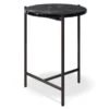 LEVEL Nexus Marble Side Table - Black Marquina