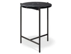 LEVEL Nexus Marble Side Table - Black Marquina