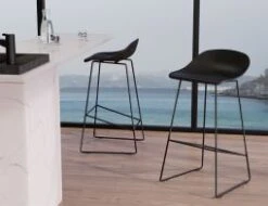 LEVEL Pop Stool Black Frame And Black Shell Seat -Level Furniture Outlet Store black pop stools in situ acb71242 6d6f 4234 b888 bf15a1bcc55f