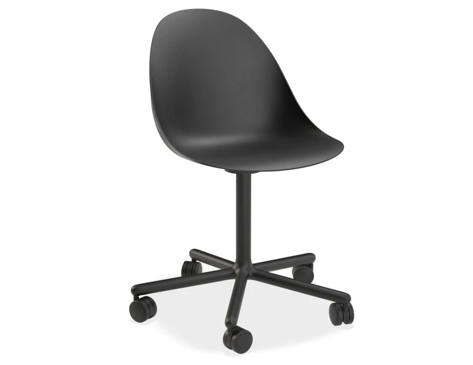 LEVEL Pebble Chair Black With Shell Seat - Pyramid Fixed Base 9 LEVEL Pebble Chair Black With Shell Seat - Pyramid Fixed Base - Image 9