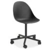 LEVEL Pebble Chair Black With Shell Seat - Swivel Base With Castors