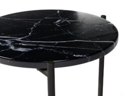 LEVEL Nexus Marble Side Table - Black Marquina -Level Furniture Outlet Store black vein side table in marble