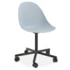 LEVEL Pebble Chair Pale Blue With Shell Seat - Swivel Base W Castors - Black