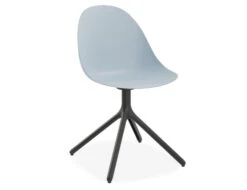LEVEL Pebble Chair Pale Blue With Shell Seat - Pyramid Fixed Base With Castors - Black -Level Furniture Outlet Store blue swivel pebble MAIN 25471c17 dd44 41a2 ab71 ad20028a3ec2