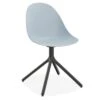 LEVEL Pebble Chair Pale Blue With Shell Seat - Swivel Base - Black