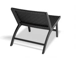 LEVEL Brooklyn Lounge Chair - Woven Black Seat / Black Frame -Level Furniture Outlet Store brooklyn loungechair blackframe blackleather back