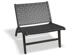 LEVEL Brooklyn Lounge Chair - Woven Black Seat / Black Frame