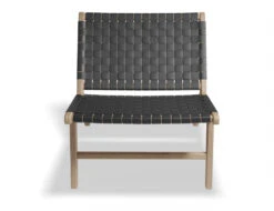 LEVEL Brooklyn Lounge Chair - Woven Black Seat / Natural Frame 11 LEVEL Brooklyn Lounge Chair - Woven Black Seat / Natural Frame -Level Furniture Outlet Store brooklyn loungechair naturalframe blackleather front