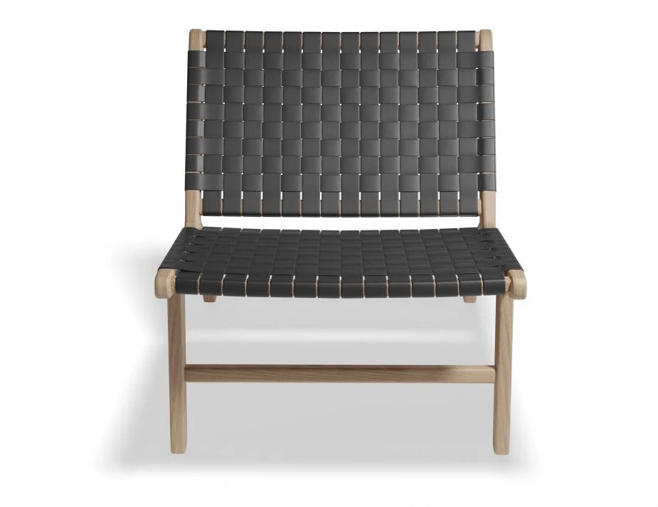 LEVEL Brooklyn Lounge Chair - Woven Black Seat / Natural Frame 6 LEVEL Brooklyn Lounge Chair - Woven Black Seat / Natural Frame - Image 6