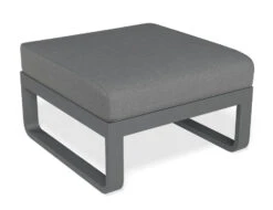 LEVEL Fino Ottoman With Charcoal Frame / Dark Grey Fabric