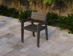 LEVEL Halki Chair - Outdoor - Charcoal - With Dark Grey Cushion -Level Furniture Outlet Store charcoal stack chair halki 0974b06d 4042 4560 beba 32f78cea16cf