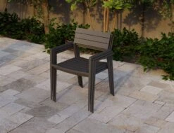 LEVEL Halki Chair - Outdoor - Charcoal -Level Furniture Outlet Store charcoal stack chair halki 7d14d4a7 b114 4773 bf4a b98da1854848