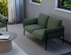 LEVEL Charlie 2 Seat Sofa - Kelp Green -Level Furniture Outlet Store charlie doublesofa kelpgreen lifestyle1