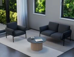 LEVEL Charlie 2 Seat Sofa - Midnight Blue 9 LEVEL Charlie 2 Seat Sofa - Midnight Blue -Level Furniture Outlet Store charlie livingset midnightblue lifestyle1