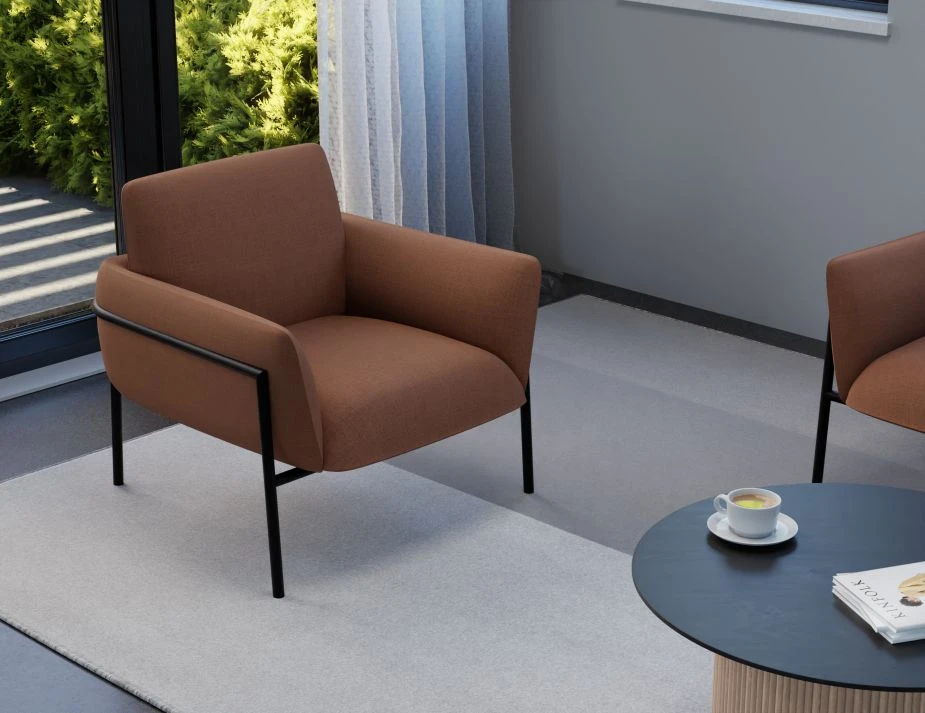 LEVEL Charlie Armchair - Terracotta Rust 5 LEVEL Charlie Armchair - Terracotta Rust - Image 5