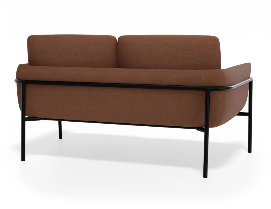 LEVEL Charlie 2 Seat Sofa - Terracotta Rust 4 LEVEL Charlie 2 Seat Sofa - Terracotta Rust - Image 4