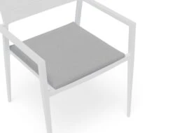 LEVEL Halki Chair - Outdoor - White - With Dark Grey Cushion -Level Furniture Outlet Store cushion seat white halki modern e0bd39d9 4ecf 4909 8601 fcded8c47093
