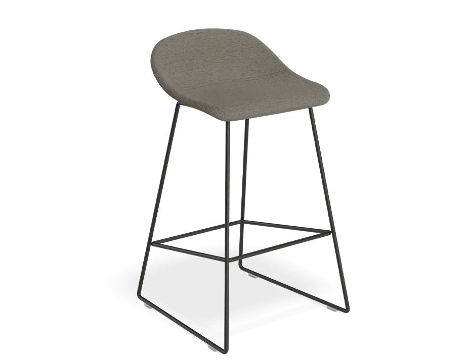 LEVEL Pop Stool With Black Frame And Fabric Grey Seat 6 LEVEL Pop Stool With Black Frame And Fabric Grey Seat - Image 6
