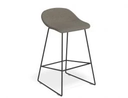 LEVEL Pop Stool With Black Frame And Fabric Grey Seat 13 LEVEL Pop Stool With Black Frame And Fabric Grey Seat - Image 13